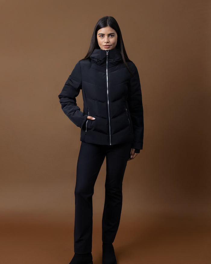 Women's Chevron Quilted Jacket – Waterproof, Stretch Panels